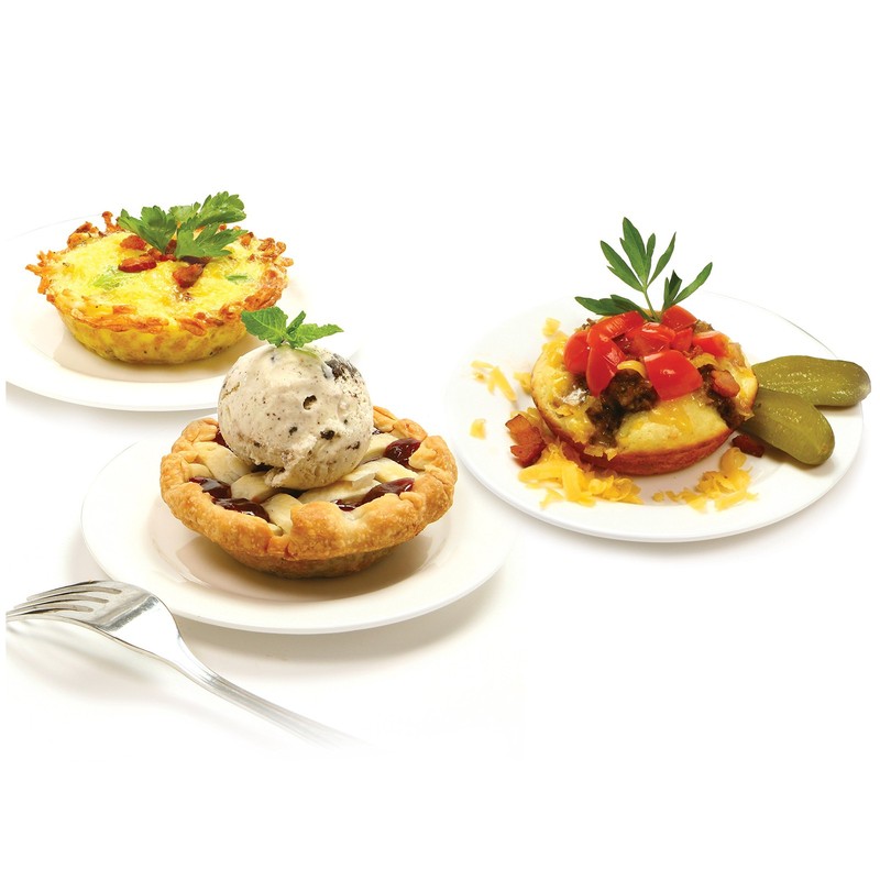 Norpro 3911 Nonstick Mini Pie Pans, Set of 4, 5in/13cm x 1.25in/3cm, Silver gallery