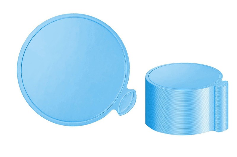 3.15 Inch Mini Cake Boards 100pcs Round Blue Mini Dessert Plates Mousse Cupca…