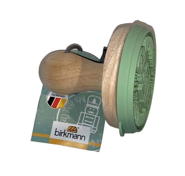 BIRKMANN German Mint Wooden NUTCRACKER Nuts About Christmas COOKIE Stamp New NWT gallery