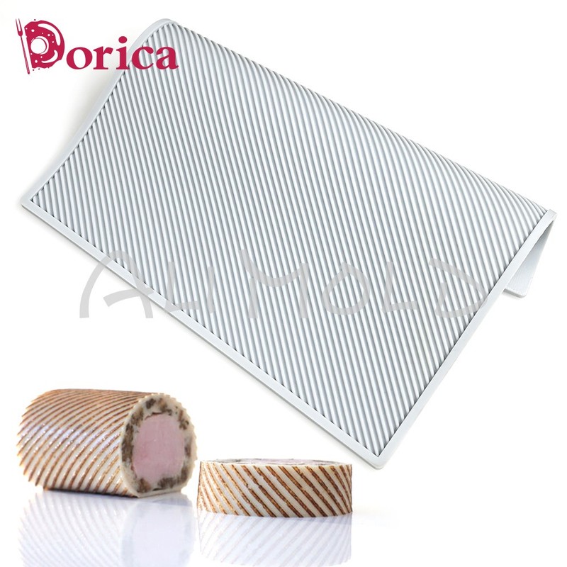 Striped Design Silicone Lace Mat Handmade Cake Roll Sugarcraft Chocolate Mould gallery