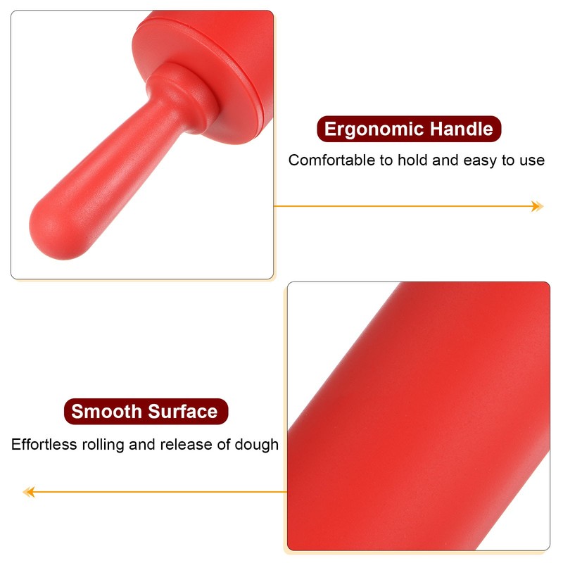 Silicone Pastry Roller 12" Non-stick Small Red Roller gallery