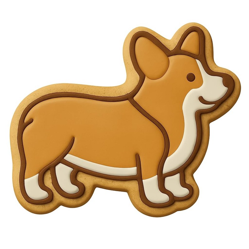 Standing Corgi Pembroke Cookie Cutter & Stamp - 4x3.5 gallery