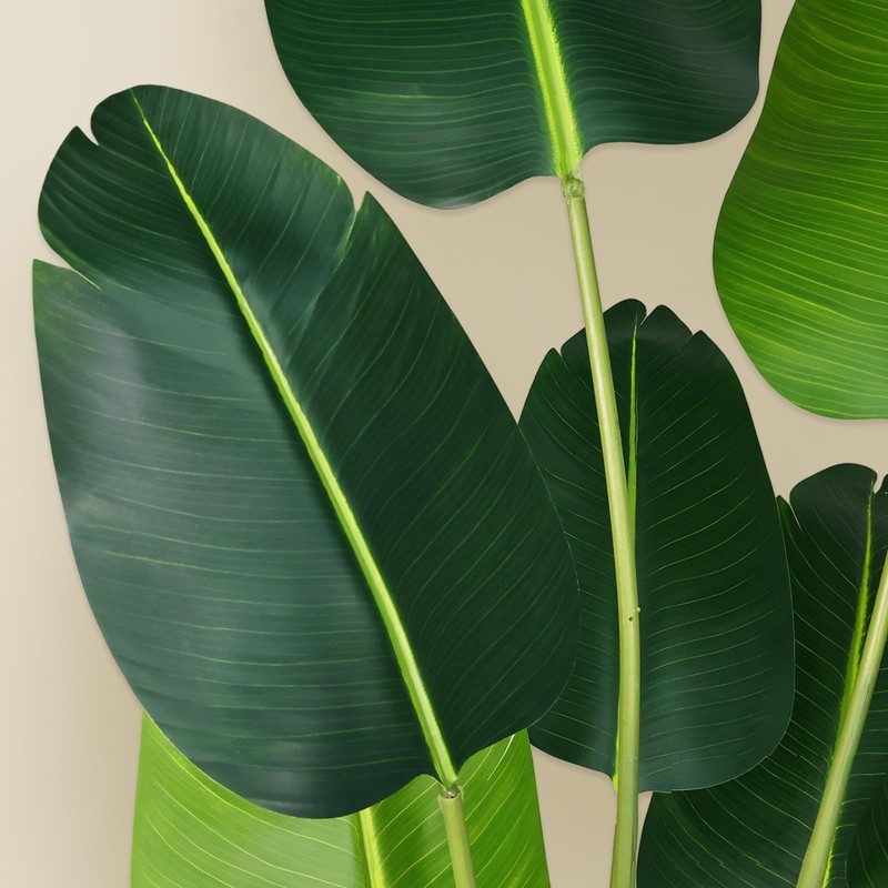 Cetrd Artificial Bird Of Paradise Plant 8Ft Fake Tropical Palm Tree 18Trunks gallery