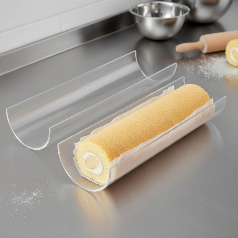 Acrylic Roll Cake Mold Food-Grade Material Transparent Cake Shaping Tool gallery