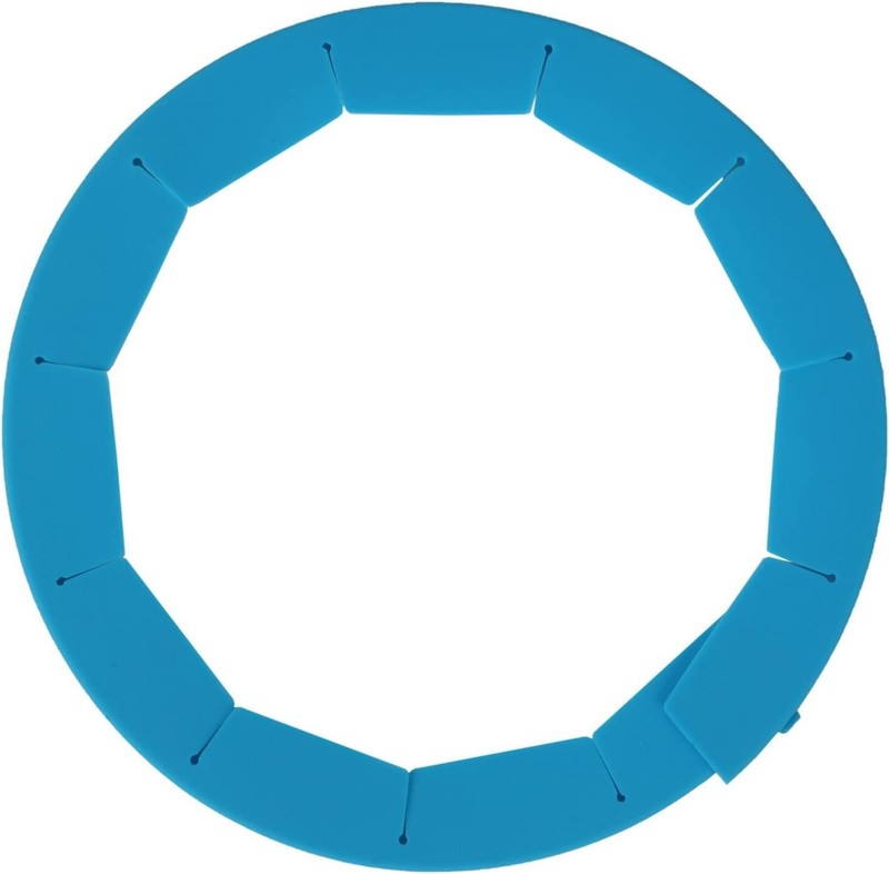 SUUCARER Adjustable Pie Crust Shield Silicone Protector, Large, Blue gallery