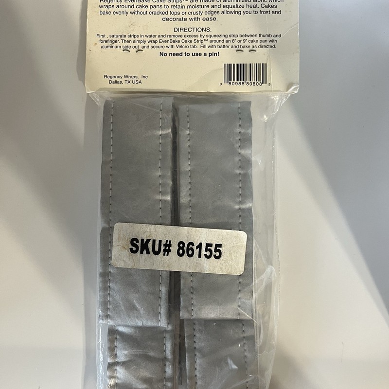 *Regency Evenbake Cake Pan Strips Wraps Aluminized Fabric Hook Loop Closure 2 Pc gallery