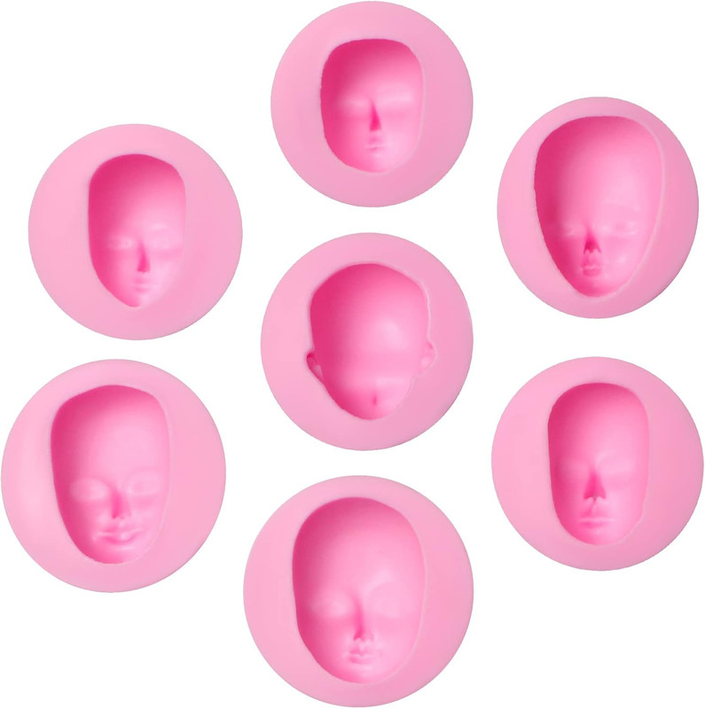 Human Face Fondant Silicone Molds, Baby Face Chocolate Molds, Tools Doll Face Ki gallery
