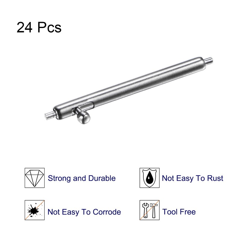 24pcs quick bars 19mm 1.8mm stainless steel for watches gallery