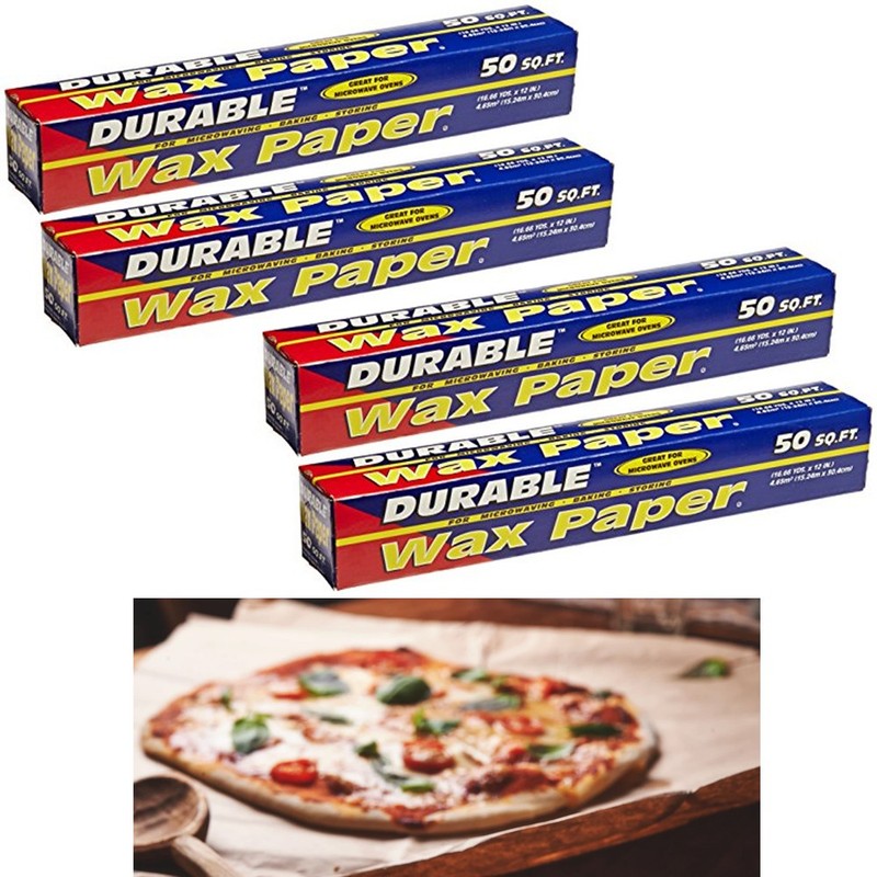 4 Rolls Wax Paper NonStick Baking Pan Liner Oven Cooking Pizza 12″ X 50Ft