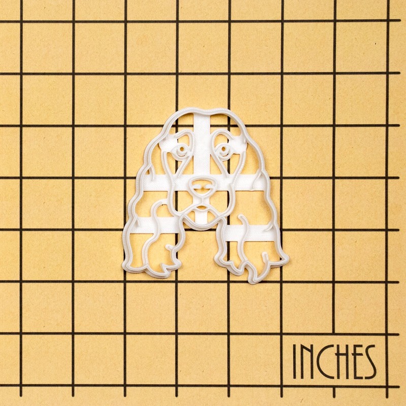 Show Cocker Spaniel Face Cookie Cutter dog portrait treats animal shelter rescue gallery