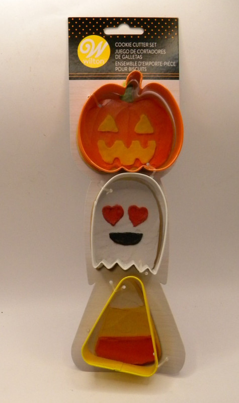 NEW Wilton Halloween Ghost Pumpkin Candy Corn 3 Pc Cookie Cutter Set