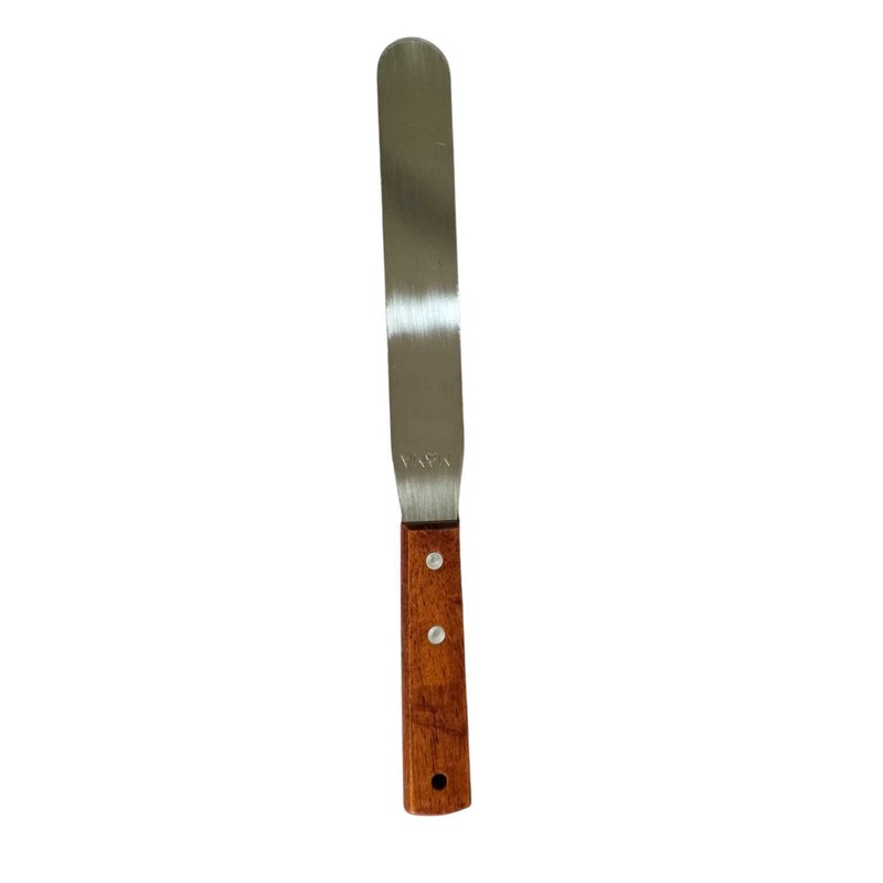 8" Steel Blade Straight Baking Icing Spatula, Wood Handle gallery