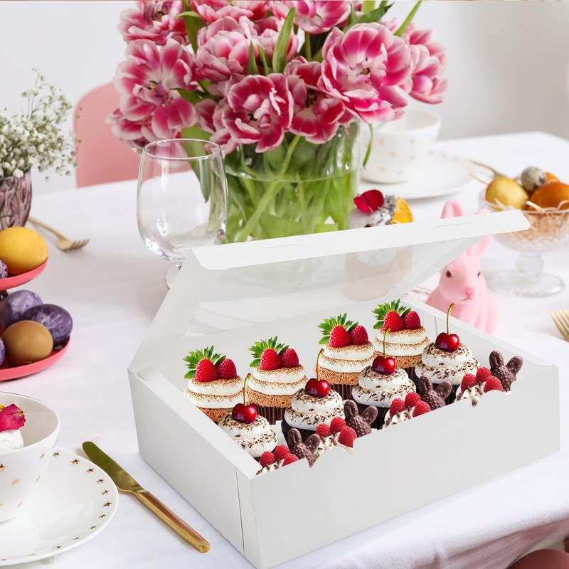 24 Sets 12 Count Cupcake Containers Boxes Window Carrier 12.8x10x3.5 Inch gallery