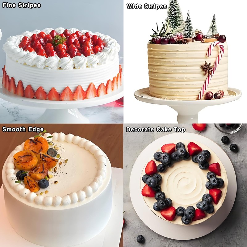 Acrylic Cake Scraper Set 4 PCS Large Transparent Smoother for Butter Cream gallery