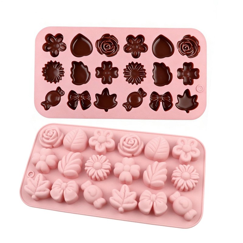 Chocolate Flower Molds 2 Piece Food Grade Kitchen Tools Silicone Flower Mold gallery