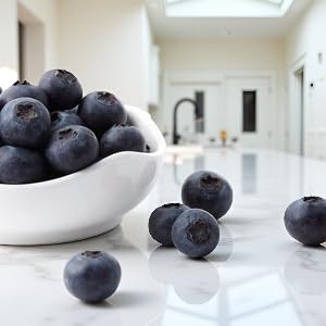 20 Pcs Artificial Blueberries Plastic Fake Blue Berry Plants Realistic gallery