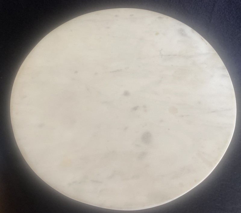 VINTAGE GOLDEN ARROW LEGGED WHITE MARBLE 9” ROUND CAKE STAND Nordstrom gallery