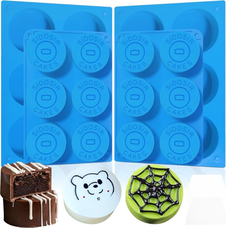 Sidosir Original Cakepuck Mold Set, Cake Puck Molds Silicone mold for Blue