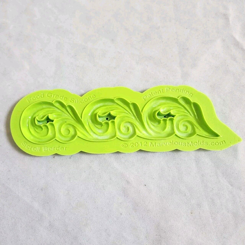 Marvelous Molds Scroll Border Silicone Mold Gumpaste Fondant Chocolate Wedding