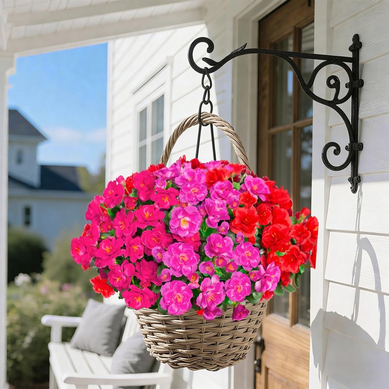 Hyeflora Artificial Faux Outdoor Outside Flowers Plants For Spring Decor Fake gallery