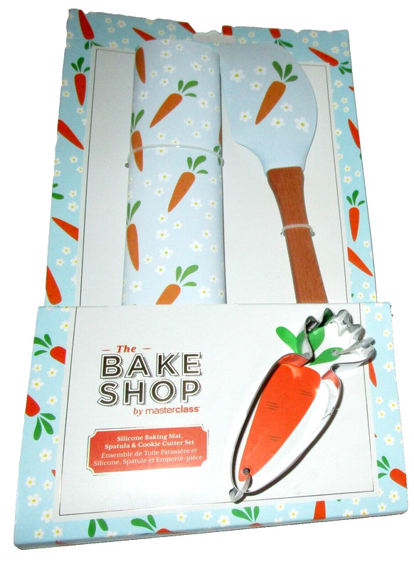 EASTER Silicone Baking Mat, Spatula & Cookie Cutter by “The Bake Shop”