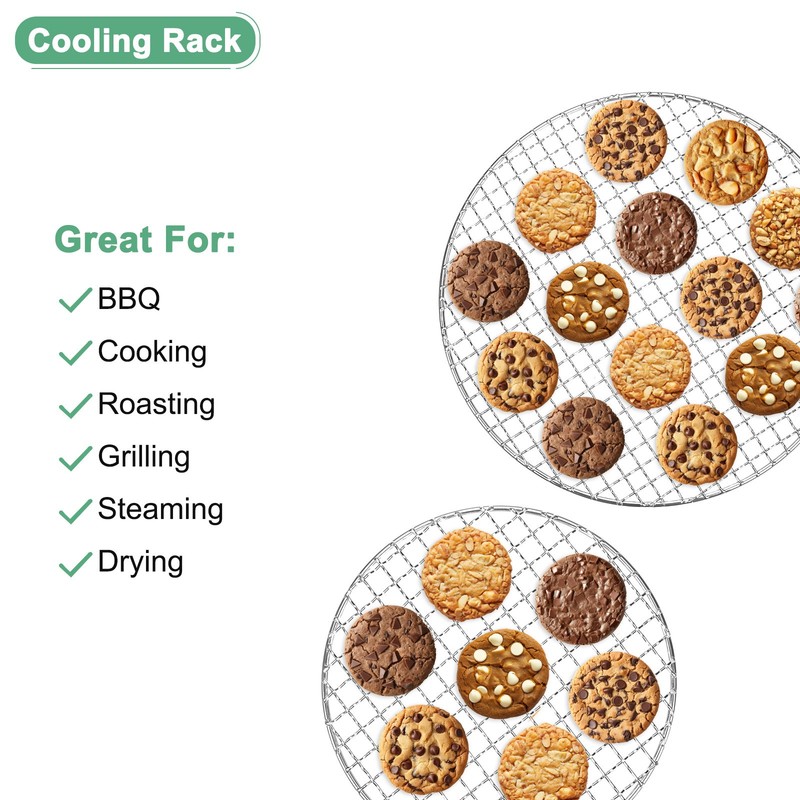 Cooling Grill, 12" Round Cooking Grill [Silver] gallery