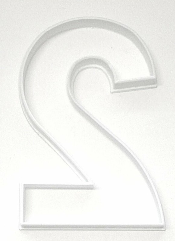 NUMBER TWO 2 BIRTHDAY ANNIVERSARY LARGE SIZE 4" COOKIE CUTTER USA PR3802