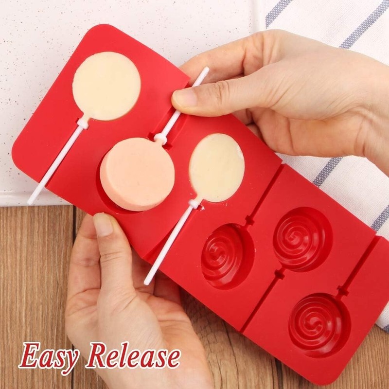 Professional-Grade Silicone Lollipop Mold Set - 6 Cavities for Sweet Delights gallery