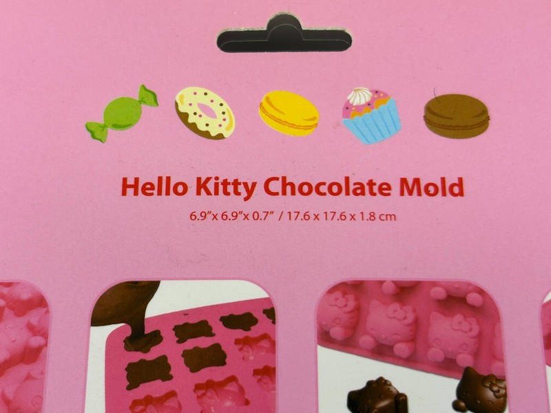 Hello Kitty Pink Silicone Chocolate Mold Non-Stick BPA Free Dishwasher Safe NEW gallery