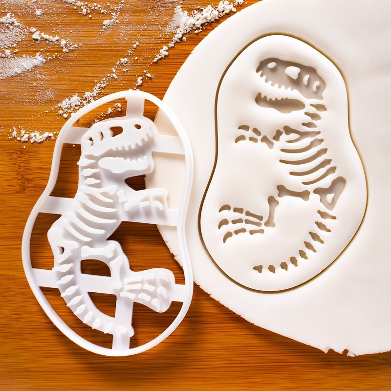 Set of 4 Dinosaur Fossil Cookie Cutters -Stegosaurus Triceratops Long Neck T-rex gallery
