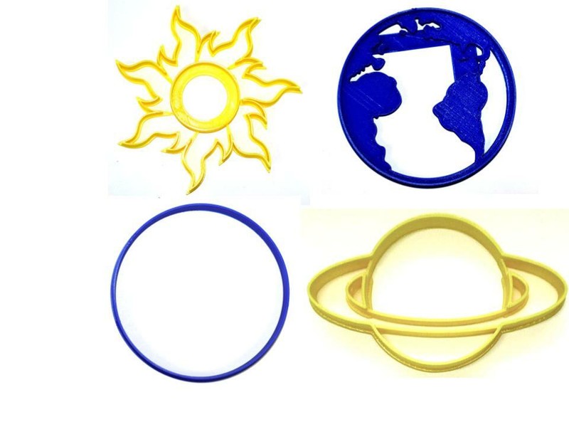 SOLAR SYSTEM ASTRONOMY SCIENCE SPACE PHYSICS SUN PLANET COOKIE CUTTER USA PR1298
