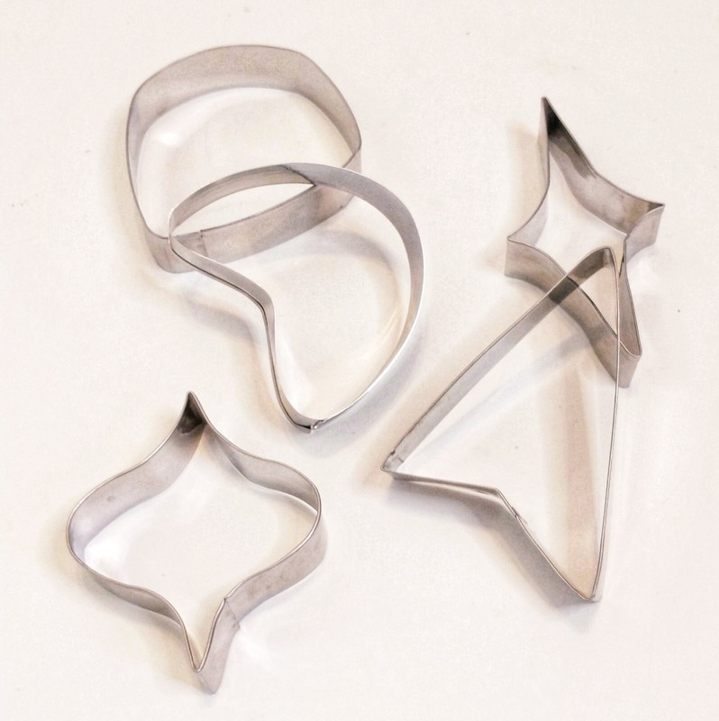 5 Piece Retro Cookie Cutter Set 50s Kitchen Mid Century Modern MCM Pancake Mold