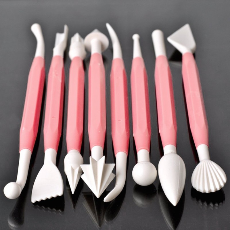 8 Pcs Cake Decorating Sugarcraft Modelling Tools Kit Double Ended Sculpting gallery