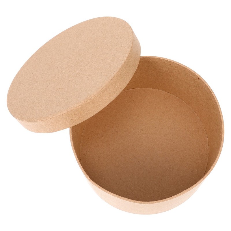1 Set Round Kraft Paper Box Cookie Paper Container Cake Container Cupcake Box gallery