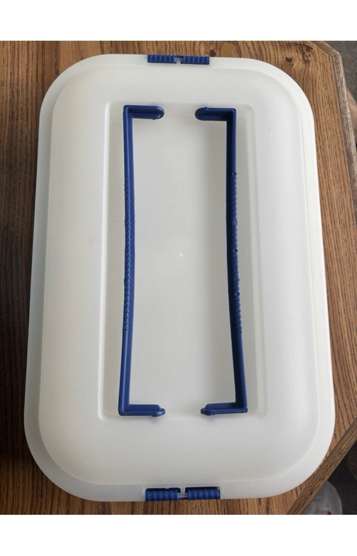 Vintage Mainstays Reusable Plastic Rectangle Cake Box Carrier w/ Handle