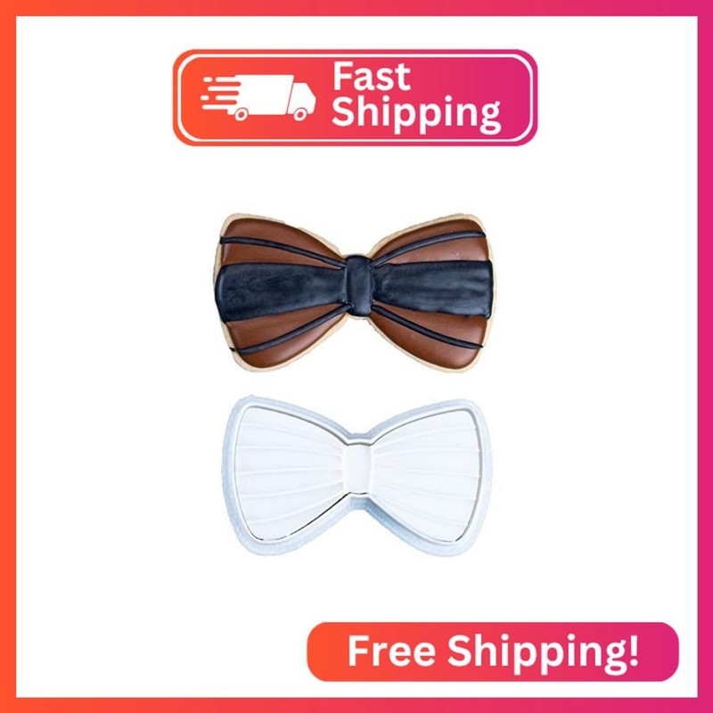 Flycalf Father Cookie Cutters with Plunger Stamps Hardware Tools Bow Tie Baking