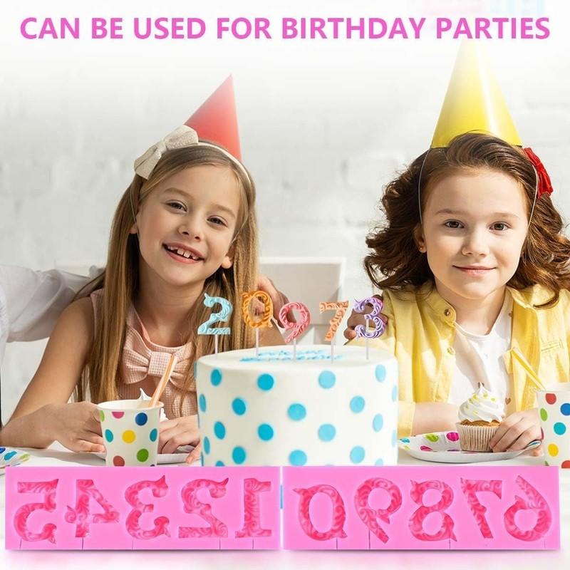 Non-Toxic Silicone 3D Fondant Mold (0-9) - Perfect for DIY Cake Decorating gallery