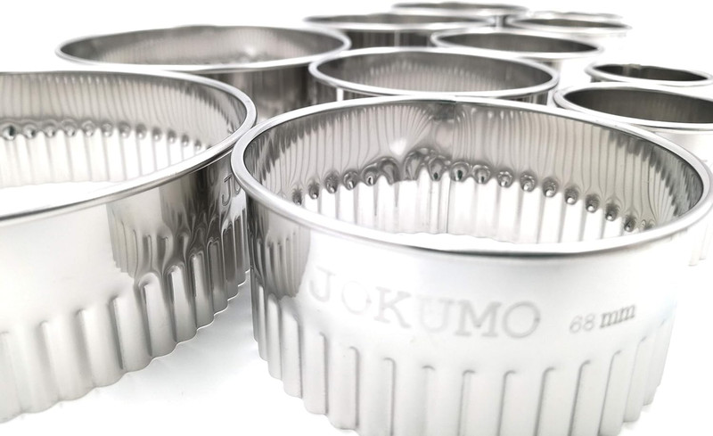 11 Piece Graduated Sizes Fluted Edge round Pastry/Cookie Cutter Set Heavy Duty 1 gallery