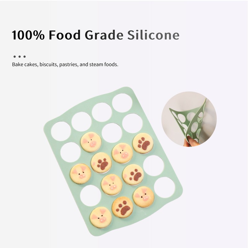 5PCS Silicone Cookie Stemcil Mold 8 Cavity Dacquoise Baking Mold Bear,Cat Shape gallery