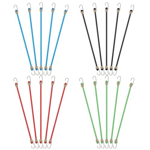 20 Pack Small Bungee Cords with Hooks, Bungee Cords with Hooks Mini Bungees gallery