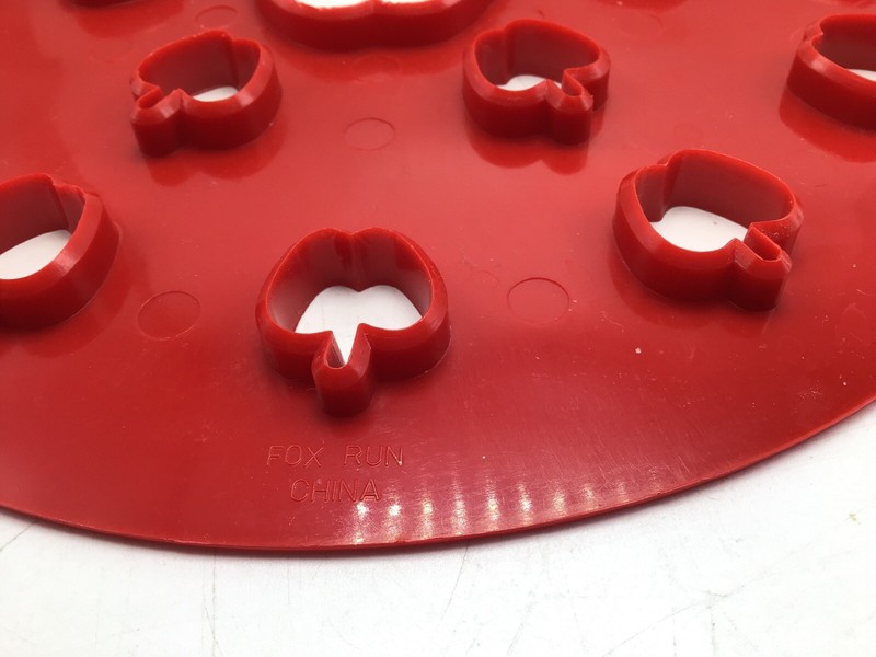 Fox Run Pie Top Cutter Apple Red Plastic 9.5" Press Mold Shape Steam Vent Baking gallery